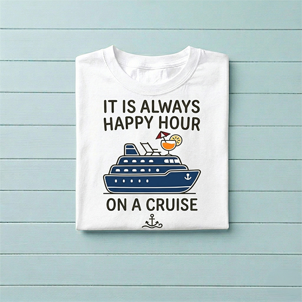 Always Happy Hour on a Cruise T-Shirt