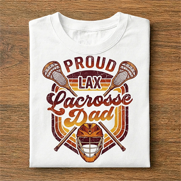 Retro Vintage Proud Lacrosse Dad T-Shirt